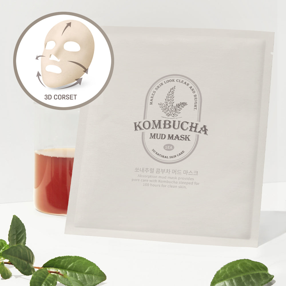 Skin corset mask. So natural Kombucha Mud Mask глиняная маска-корсет с комбучей 13г. Маска корсет для лица силиконовая Корея.